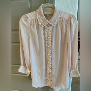 kate spade pearl button down top